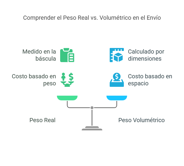 Peso real vs Peso Volumétrico: cómo influye en los costos de envíos a Cuba.